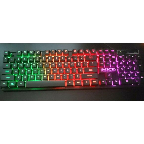 iMice AK600 Colorful Backlight High Buttons Wired Keyboard  Same day Shipping - Picture 2 of 12